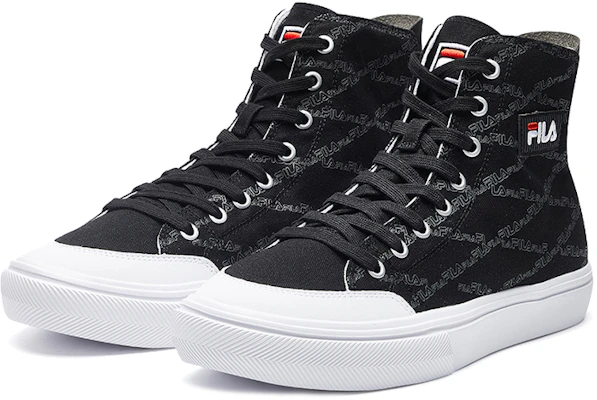 FILA STRADA高帮帆布鞋 黑色 F12M034412FBK Lookbook FILA STRADA高帮帆布鞋 黑色 F12M034412FBK