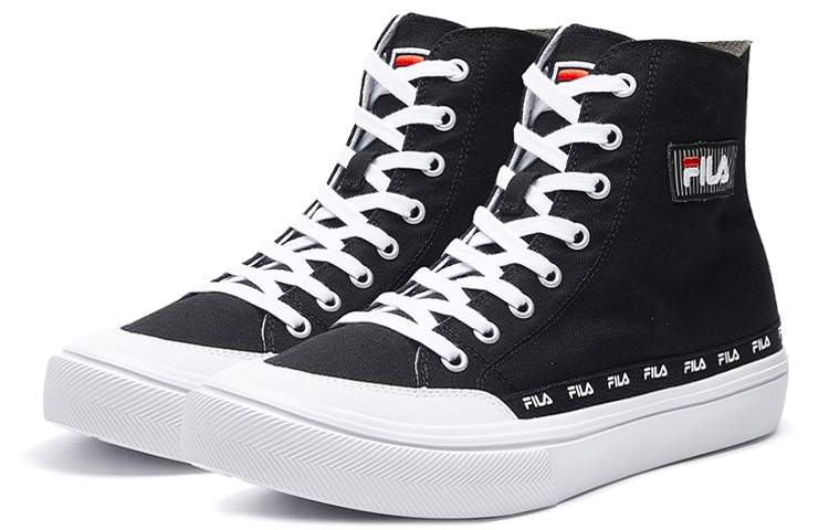 Order FILA STRADA 高帮帆布鞋 黑/白 F12M034412FBW