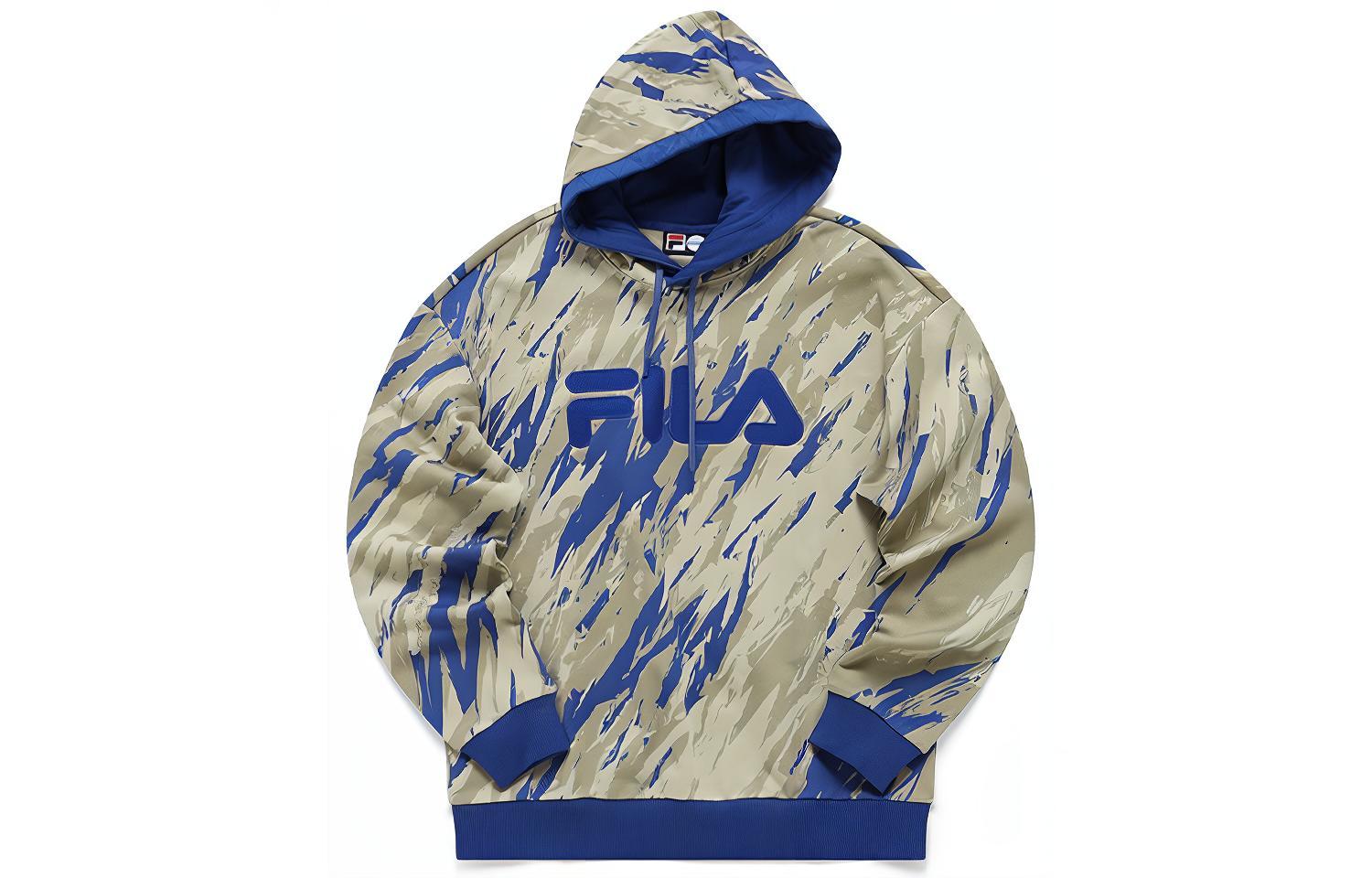 FILA Street Sport Camo Long Sleeve Sweatshirt Men’s in Wilderness Blue T11M211214FRB