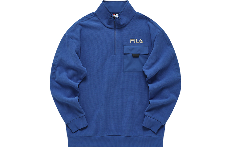 FILA Street Sport Fleece Pullover Sweatshirt Wild Blue Casual Wear T11M211204F-RB