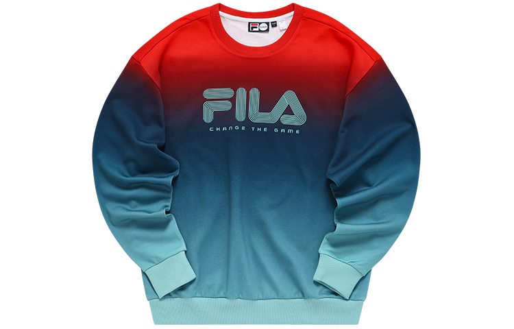 FILA STREET SPORT Gradient Logo Crewneck Sweatshirt Blue Red - Fashion T11M143213F-BU