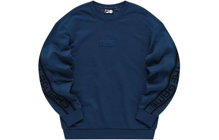 FILA Street Sport Logo Fleece Pullover Sweatshirt - Charm Blue T11M143215F-DB
