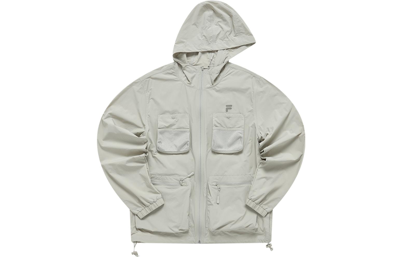 FILA Street Sport Outdoor Hooded Long-Sleeve Jacket Stone Gray Casual T11M321704F-GY