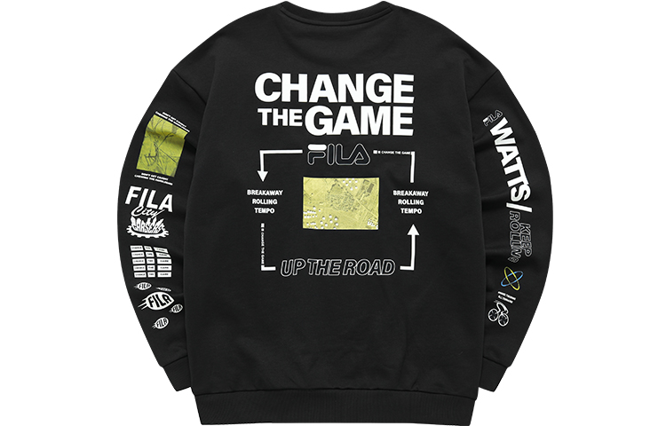 FILA STREET SPORT Oversized Pullover Sweatshirt Black T11M211209FBK