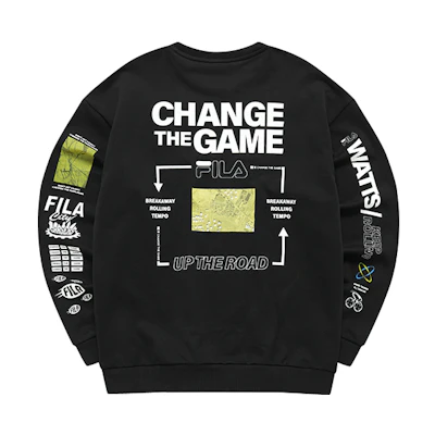 FILA STREET SPORT Oversized Pullover Sweatshirt Black T11M211209FBK