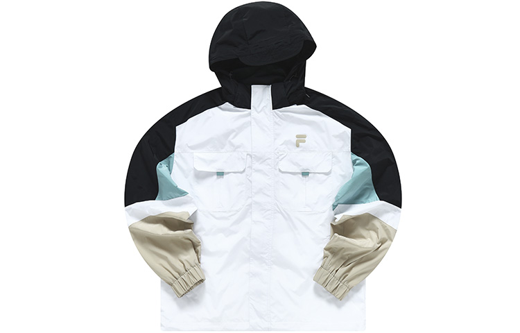 FILA Street Sport Patchwork Logo Hoodie Jacket Men’s Standard White T11M321703F-WT
