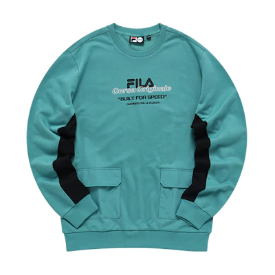 FILA Street Sport Pullover Crewneck Sweatshirt Business Blue () T11M143205F-DB