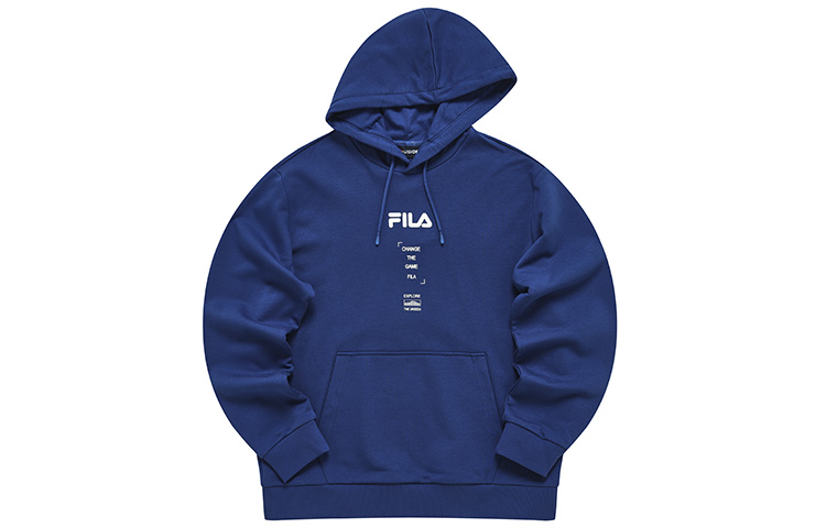 FILA Street Sport Pullover Sweatshirt Blue with Letter Print T11M241202FBU
