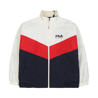 FILA Street Style Reversible Fleece Windproof Retro Jacket White (Unisex) FS2JKC4101X-CRM