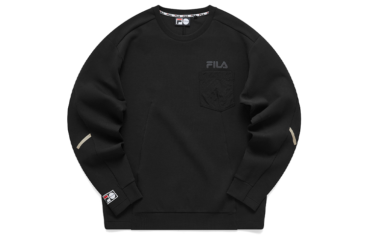FILA Streetwear Black Pullover Sweatshirt with Pocket - Unisex T11U116202F-BK