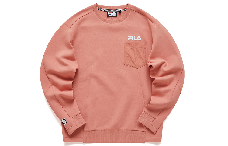 FILA Streetwear Unisex Pullover Sweatshirt with Pocket - Terracotta Color T11U116202F-PC