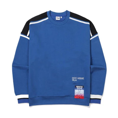 FILA Striped Crewneck Pullover Sweatshirt Unisex Blue FS2POE4123X-DBU