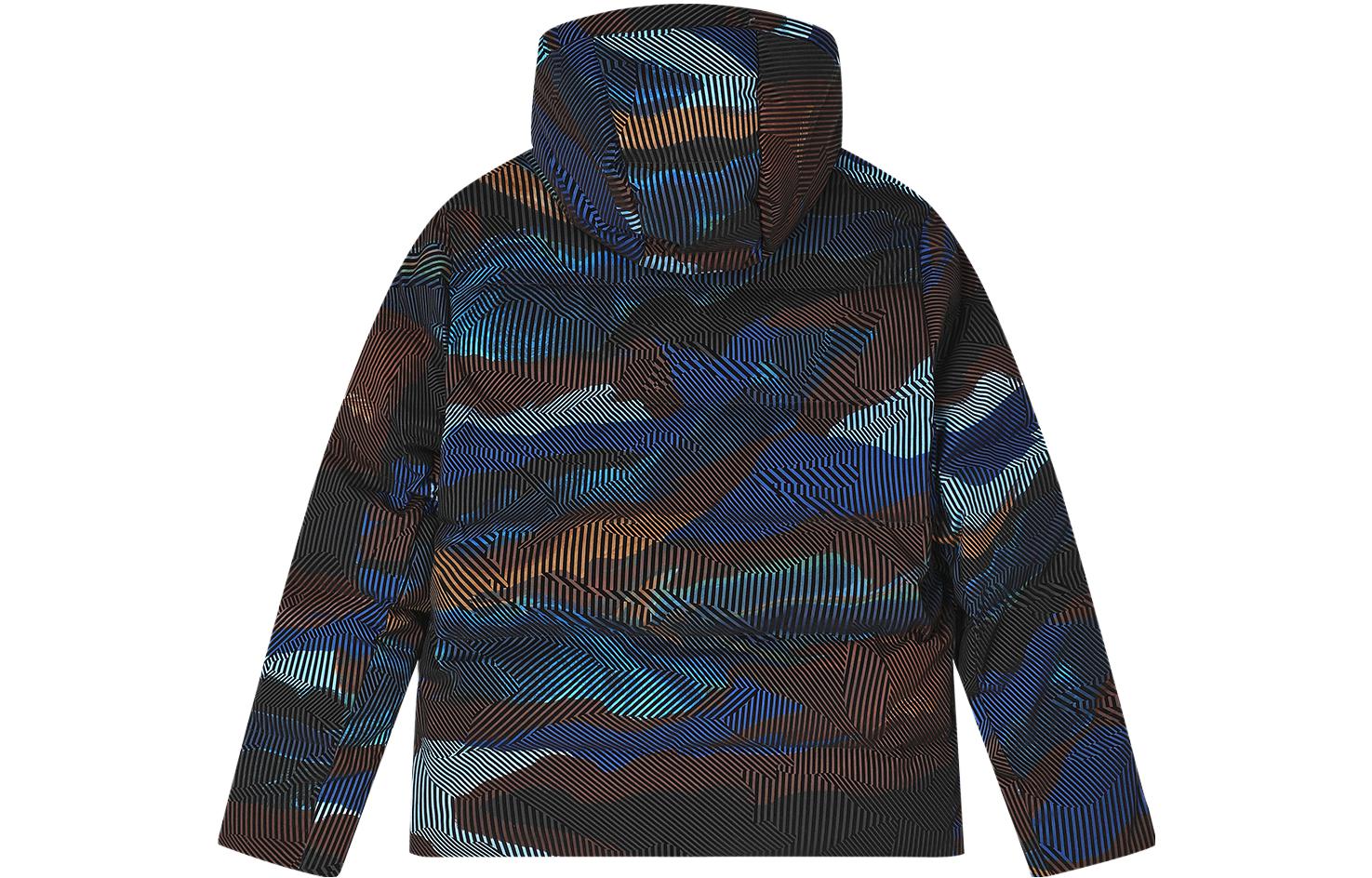 FILA Striped Logo Print Hooded Casual Down Jacket for Men. F11M348905F-ZA 圖 3
