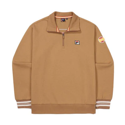 FILA Striped Oversized Sweatshirt Unisex in Light Beige FS2POF3311X-CAL