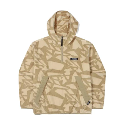 FILA Striped Print All-Over Hoodie Unisex Khaki FS2POF4132X-NBG