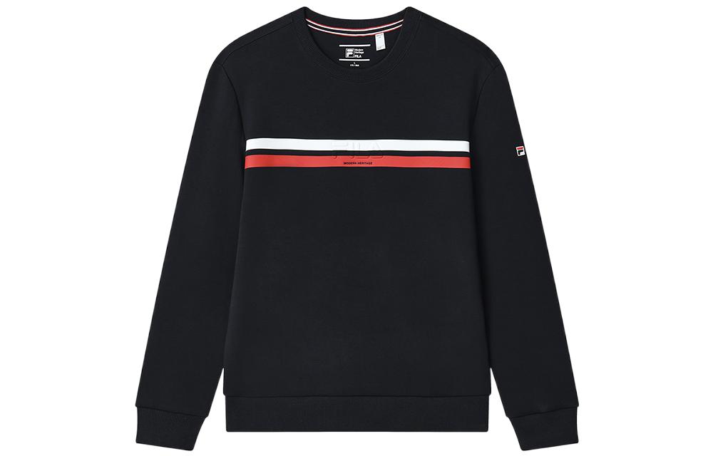 FILA Striped Print Pullover Long-Sleeve Sweatshirt Legendary Blue F11M311209FNV