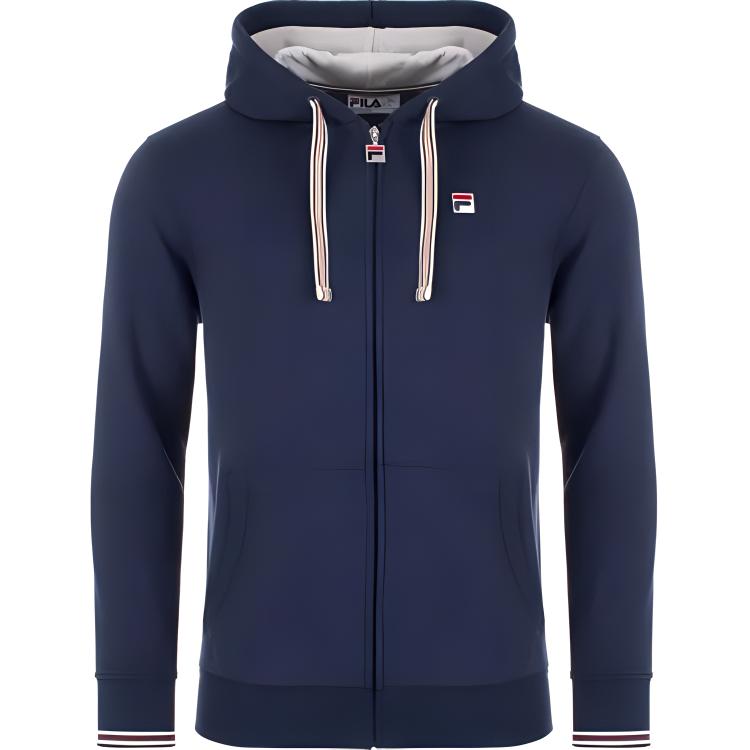 FILA Striped Zip-Up Hoodie Jacket Navy LM173N92-410