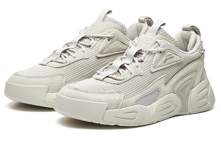 Shop FILA スウォーム レジャーシューズ ベージュ/ホワイト F12M034124FOA