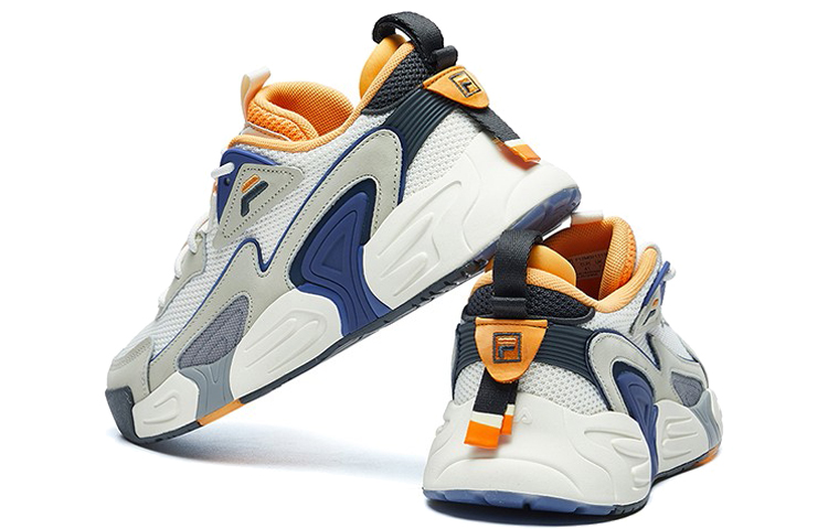 Lookbook FILA SWARM low swirl sneakers biru/abu/kuning F12M021213FSO