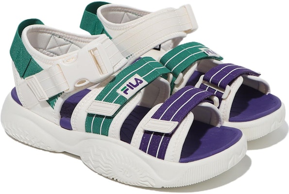 FILA テーパードサンダルV3 韓国限定グリーンパープル 1SM01978F_500 Lookbook FILA テーパードサンダルV3 韓国限定グリーンパープル 1SM01978F_500