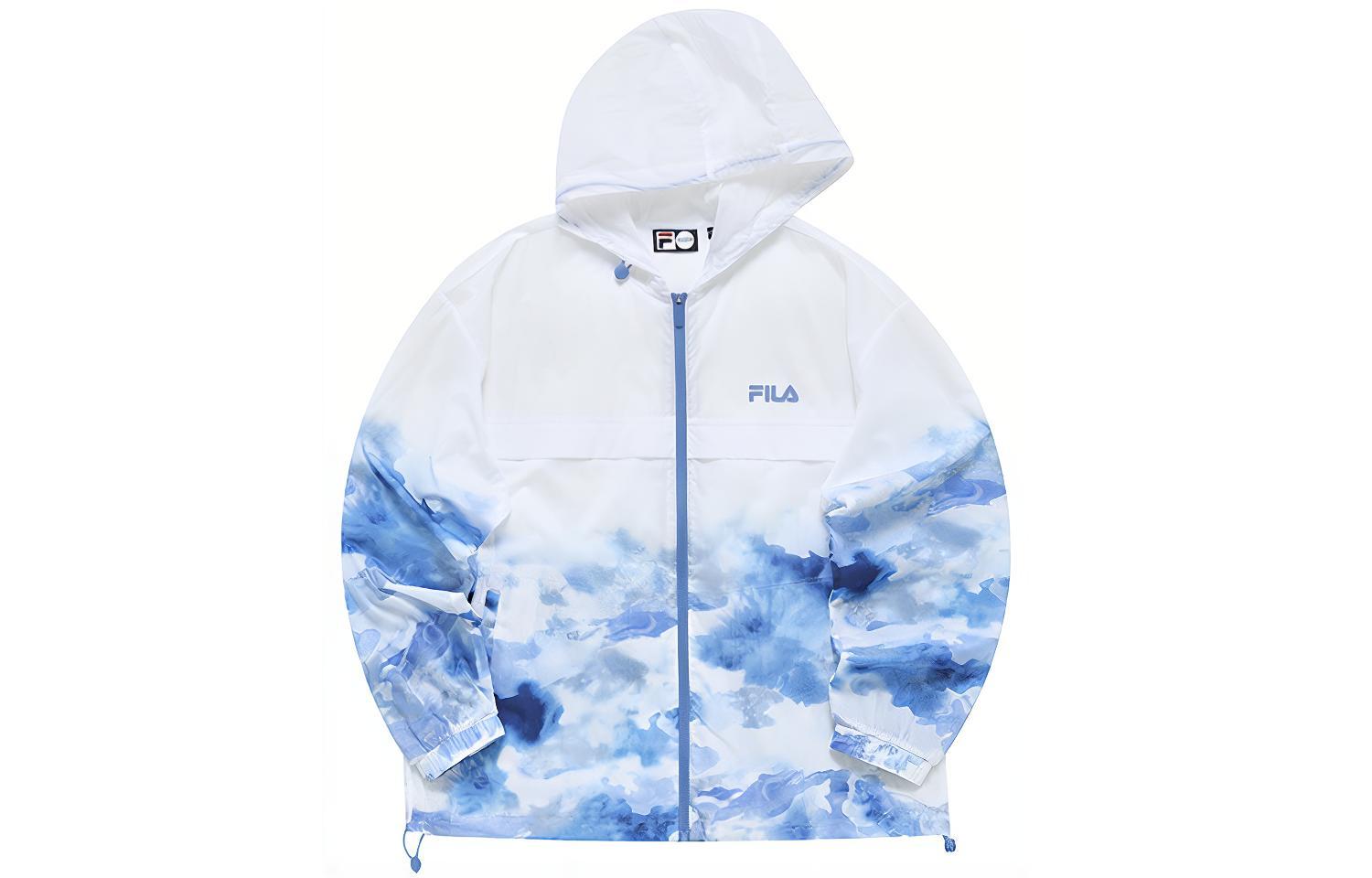 FILA Tennis Lifestyle Loose-Fit Lightweight Logo Colorblock Jacket - White T11M223704FWT