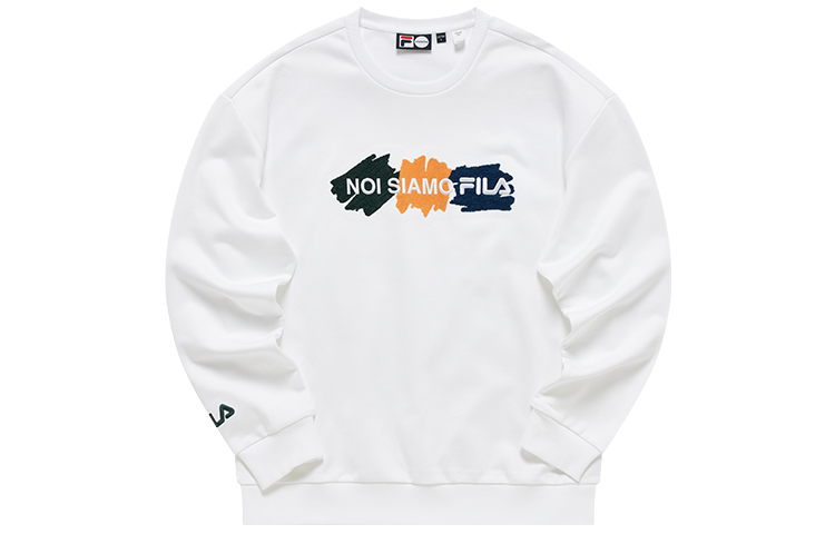 FILA Tennis Loose Pullover Sweatshirt Standard White T11M213216F-WT
