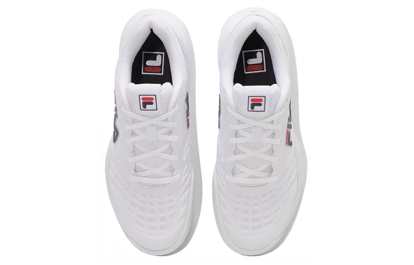 Shop 휠라 테니스 로우 '화이트 블랙' 1TM01987G-125