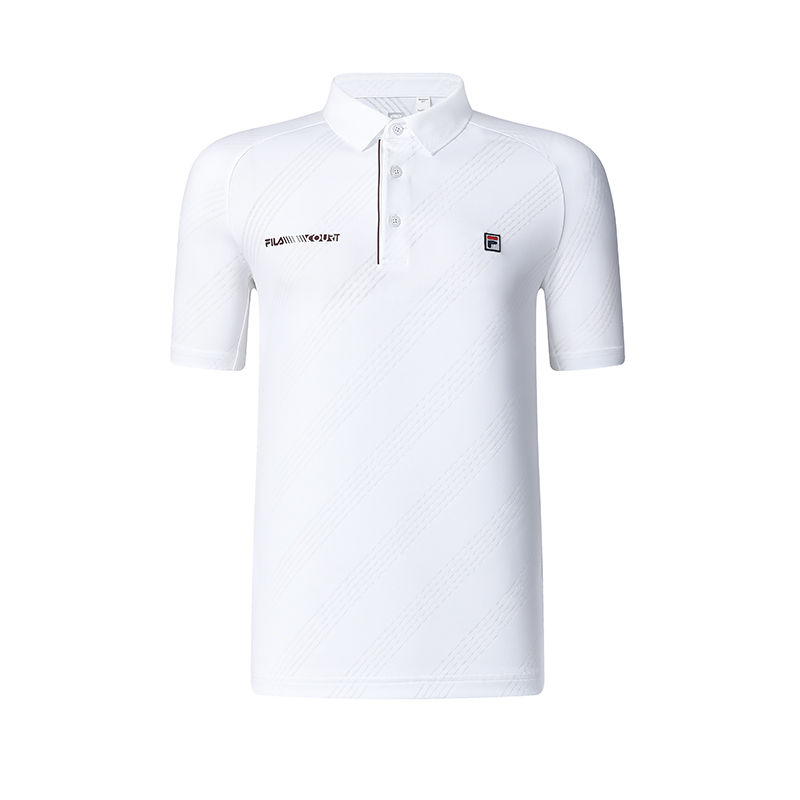 FILA Tennis Series Short Sleeve Polo Shirt Bright White A11M423105FWT