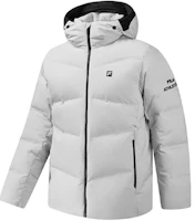 FILA Thick Short Puffer Jacket with Hood Winter Antarctic Gray A11M041912F-GY FILA Thick Short Puffer Jacket with Hood Winter Antarctic Gray A11M041912F-GY