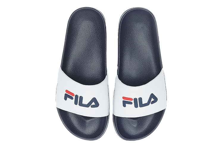 Shop FILA Thick Sole Casual Slides 'White Blue' 1SM00560D_422
