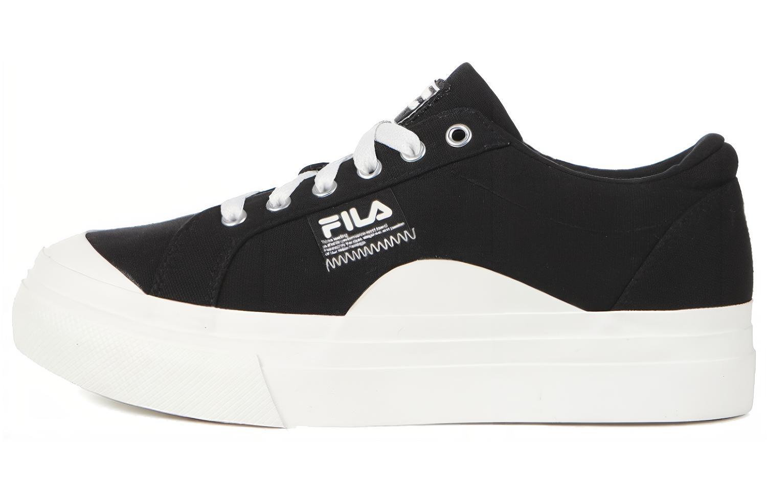 FILA Thick Sole Skateboarding Shoes Black White Version 1XM01170_001