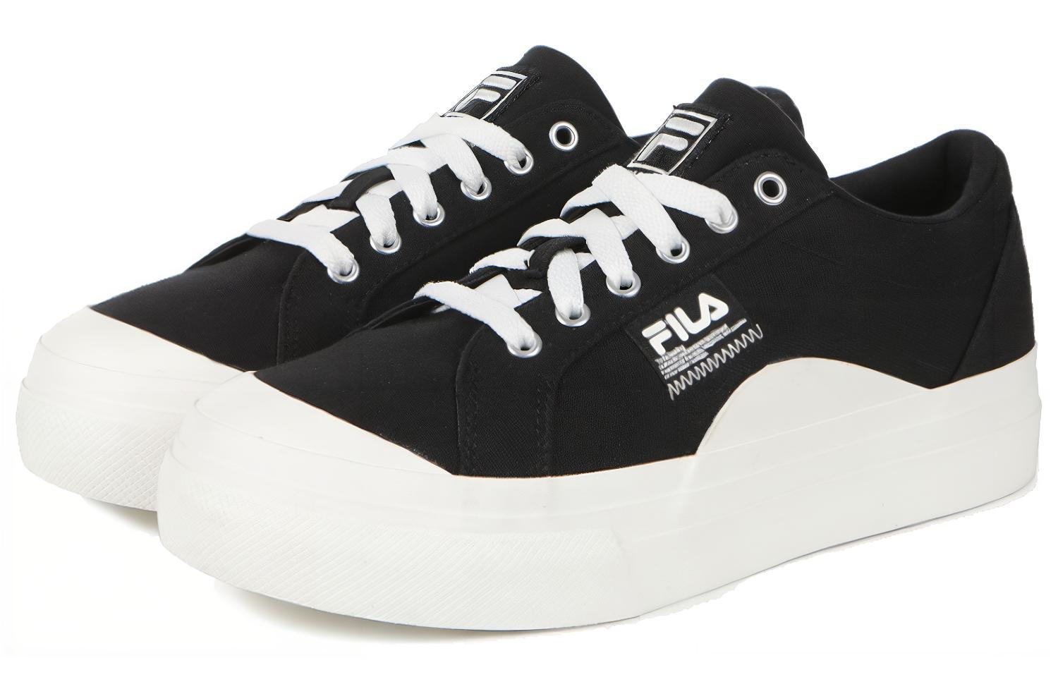 Order Sepatu Skateboard Sol Tebal FILA Versi Hitam Putih 1XM01170_001