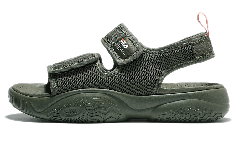 FILA Thick Sole Velcro Green Korean Version Unisex Sandals 1SM01562D_207