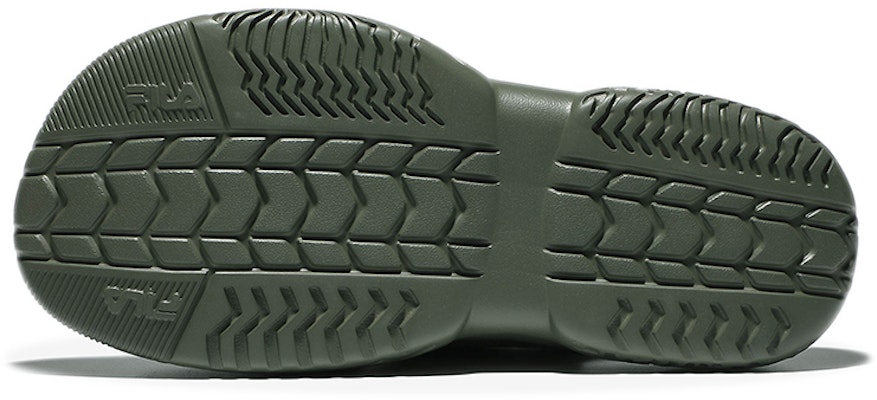 FILA Thick Sole Velcro Green Korean Version Unisex Sandals 1SM01562D_207 Details for FILA Thick Sole Velcro Green Korean Version Unisex Sandals 1SM01562D_207