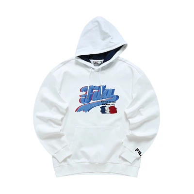 FILA Tiger Year Casual Fashion Embroidered Sweatshirt Standard White T11M212210FWT