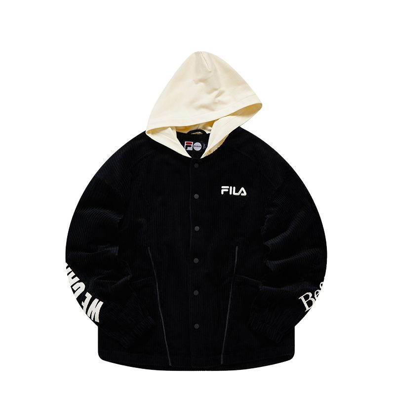 FILA Tokyo Studio Black Hoodie Jacket Casual Sportswear T11M146701F-BK