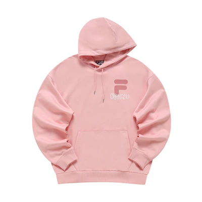 FILA Tokyo Studio Chengdu Exclusive Oversized Pink Hoodie Unisex Large Logo T11U146208F-PK