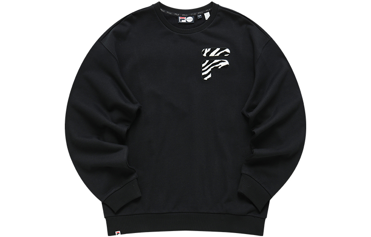 FILA Tokyo Studio Logo Black Pullover Sweatshirt Unisex Trendy Sportswear T11U216207FBK