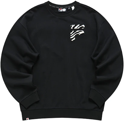 FILA 東京スタジオロゴ ブラックプルオーバースウェット ユニセックストレンドスポーツウェア T11U216207FBK Buy FILA 東京スタジオロゴ ブラックプルオーバースウェット ユニセックストレンドスポーツウェア T11U216207FBK