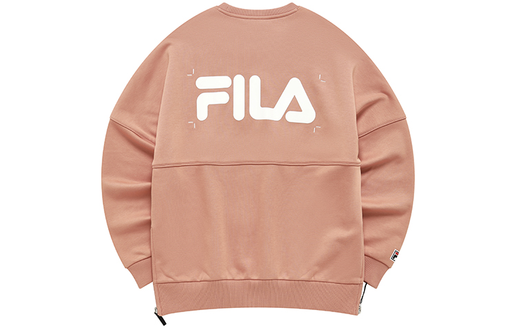 FILA Tokyo Studio Logo Fleece Pullover Sweatshirt Unisex - Terracotta Red T81U116205A-PC