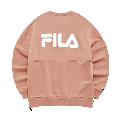 FILA Tokyo Studio Logo Fleece Pullover Sweatshirt Unisex - Terracotta Red T81U116205A-PC