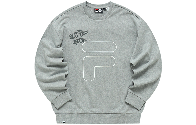 FILA Tokyo Studio Logo Print Crewneck Sweatshirt Unisex - Cloud Gray T11U216201F-MG