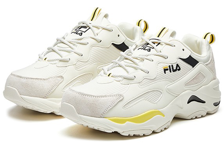 Lookbook FILA Tracer Low Hardloopschoenen Wit/Grijs/Geel F12M021111FWY