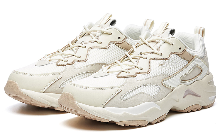 Lookbook Zapatillas Casual FILA Tracer Series Retro Suela Gruesa Beige Mesh F12M021116FAG