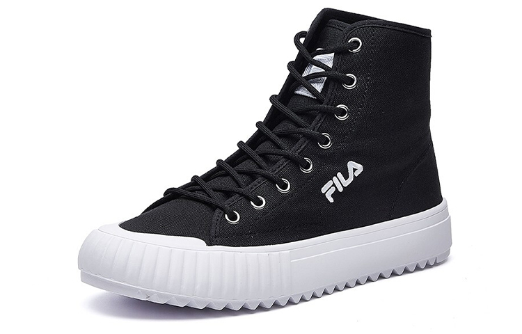 Order Fila 斐樂 Trail 潮流舒適 高筒帆布鞋 黑白