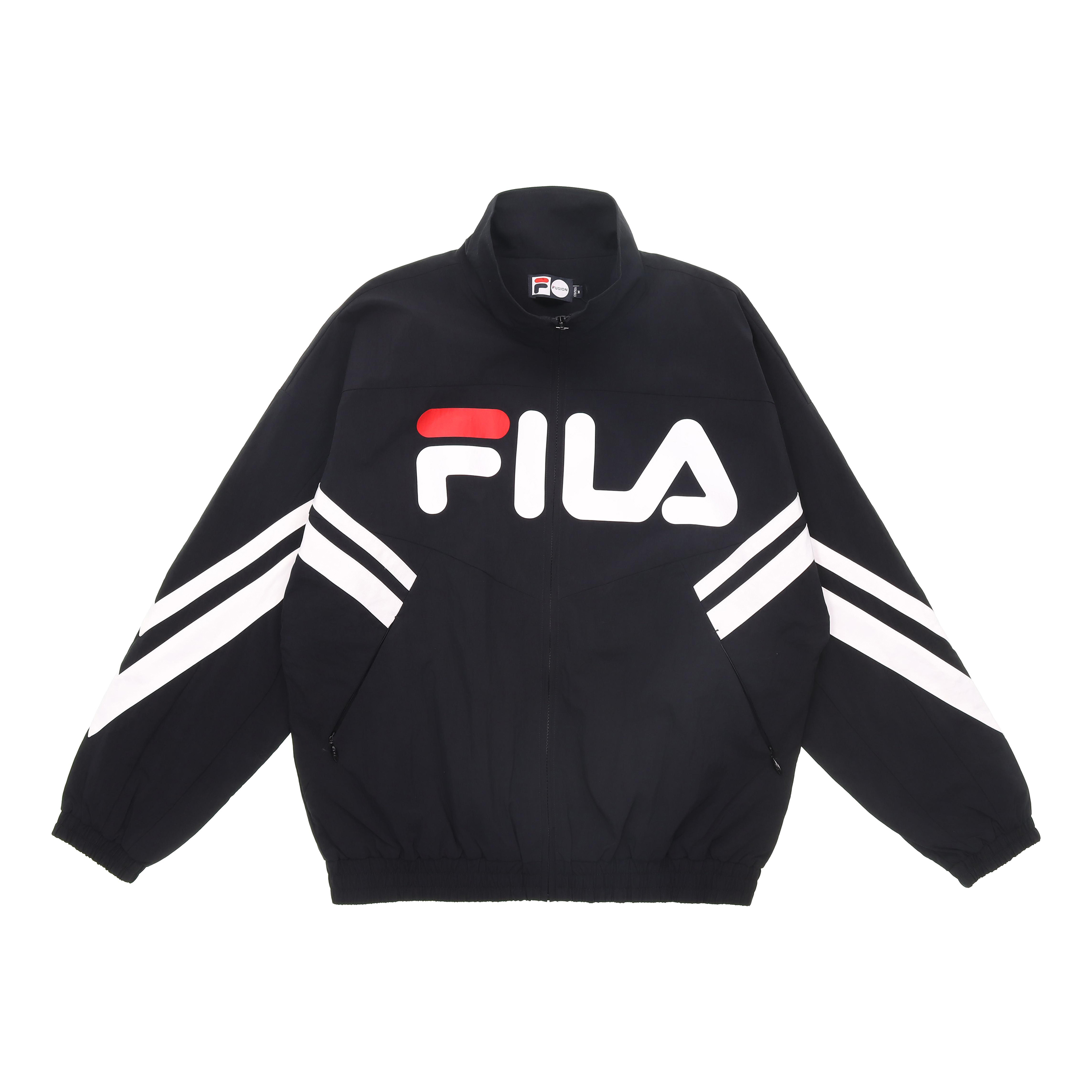 FILA Trendy Casual Black Woven Stand Collar Sports Jacket T11M112703F-BK