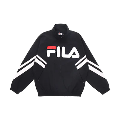 FILA Trendy Casual Black Woven Stand Collar Sports Jacket T11M112703F-BK