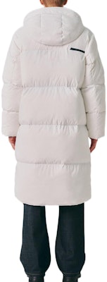 FILA UNI Unisex Quilted Hooded Down Jacket with Logo Print White. FS2DJE4103X-OWH Details for FILA UNI Unisex Quilted Hooded Down Jacket with Logo Print White. FS2DJE4103X-OWH