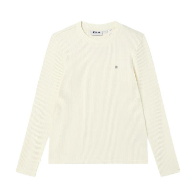 FILA Unisex 2023 Fall Casual Loose Knit Sweatshirt in Longlin Pink F51U338298F-LP