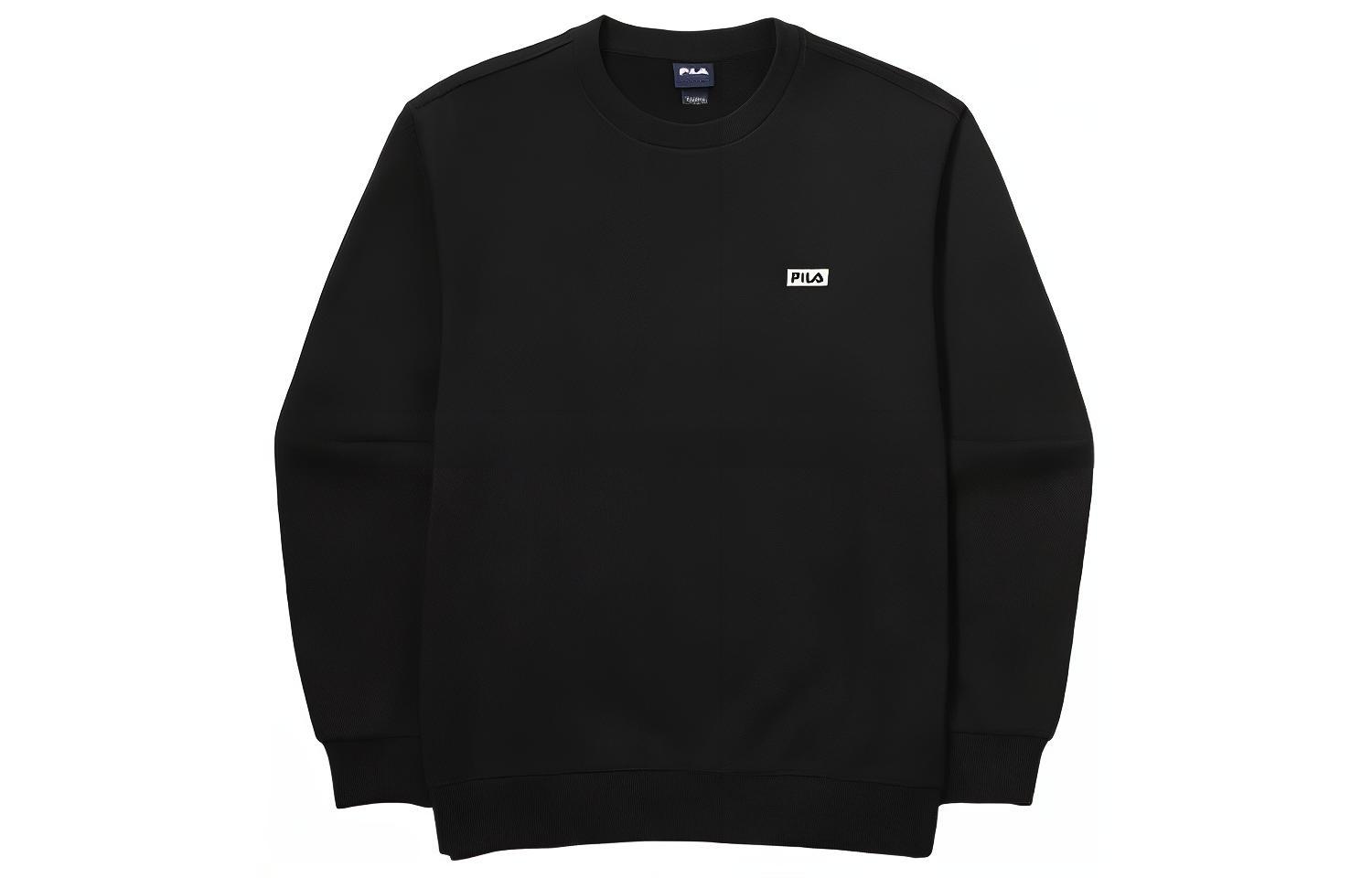 FILA Unisex Black Crew Neck Long Sleeve Badge Sweatshirt FS2POG1101X-BLK